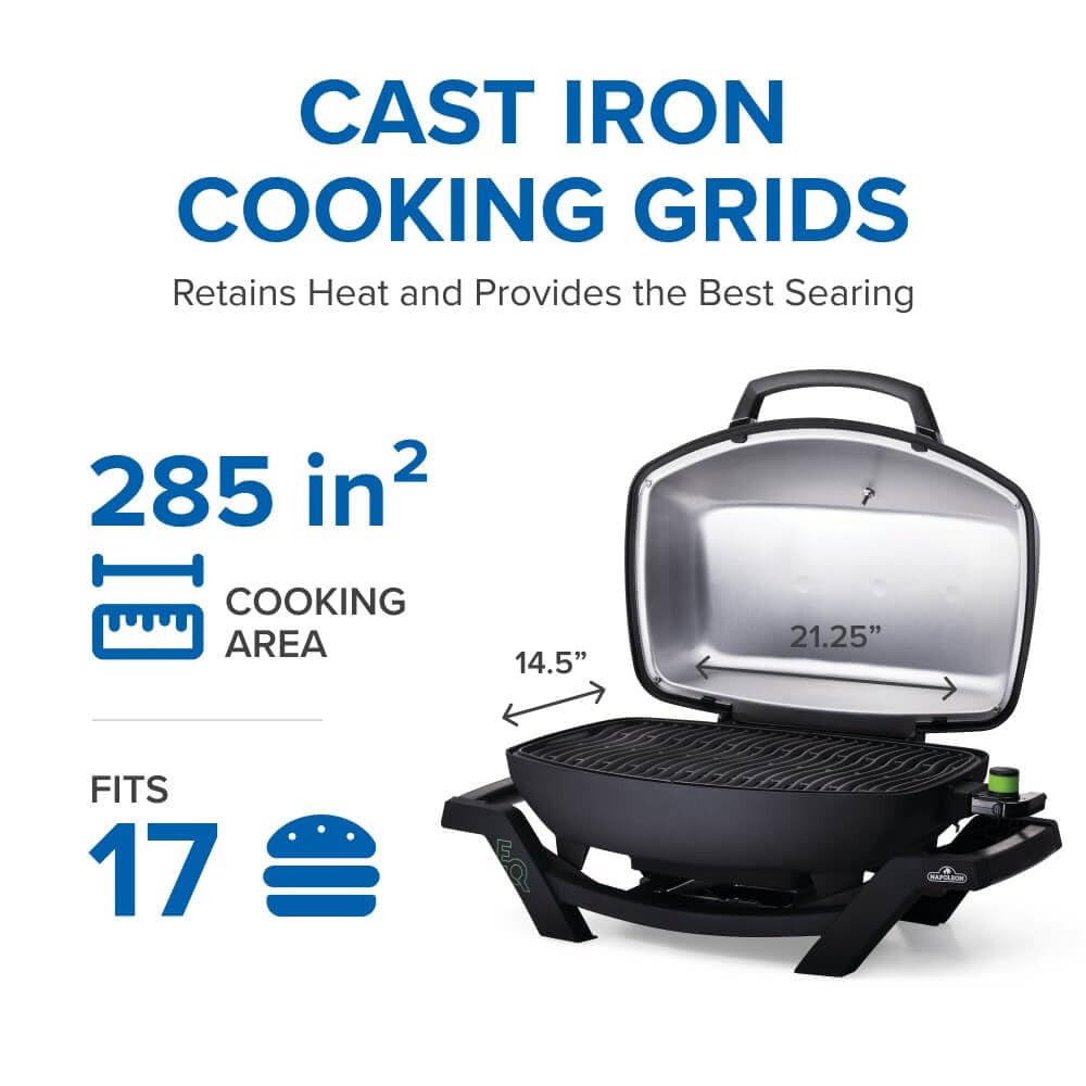 Napoleon TravelQ | PRO285E | Portable Electric Grill | Black | Small Outdoor Spaces |