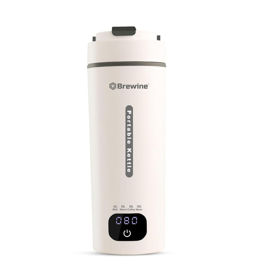 Buy Brewine Portable Kettle | 400 ml | White | Multi-Temp-Setting | Digital Display | 300W |