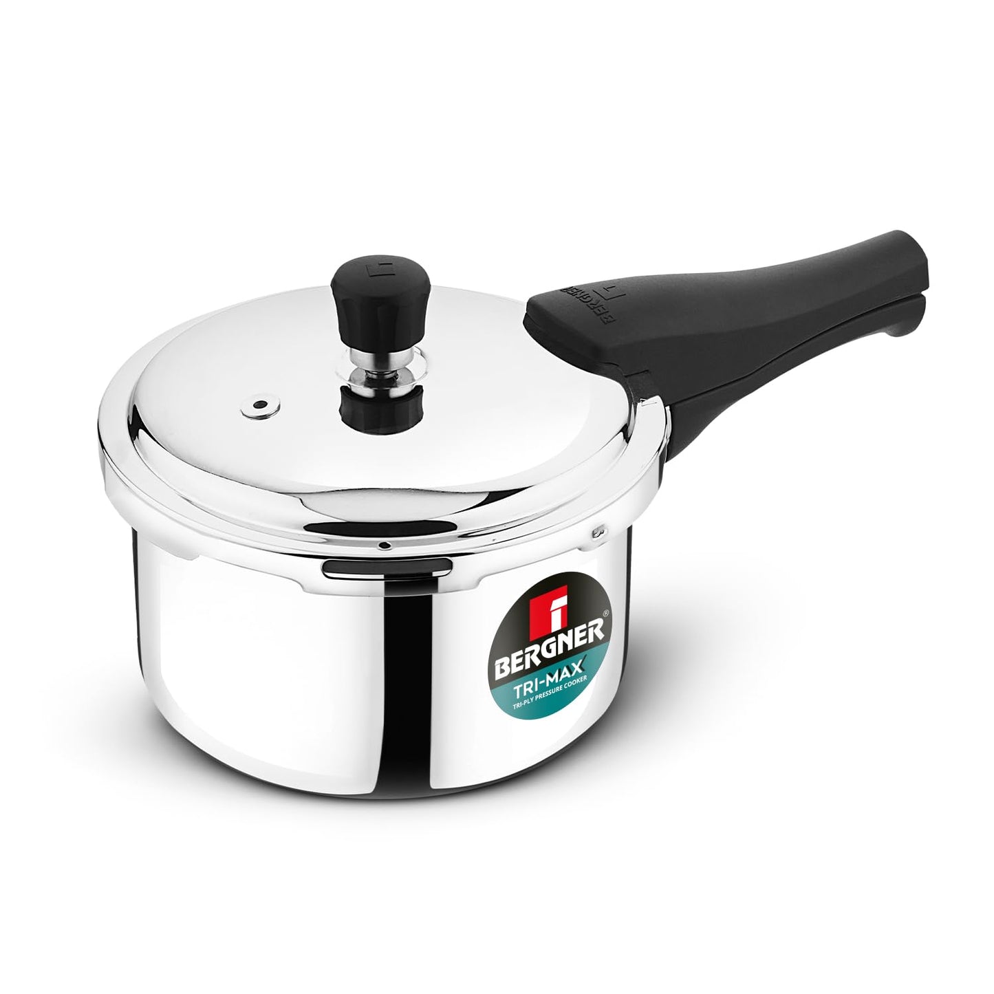 Bergner Junior Trimax Triply Pressure Cooker | 1.5 Litre | Measuring Scale Inside |