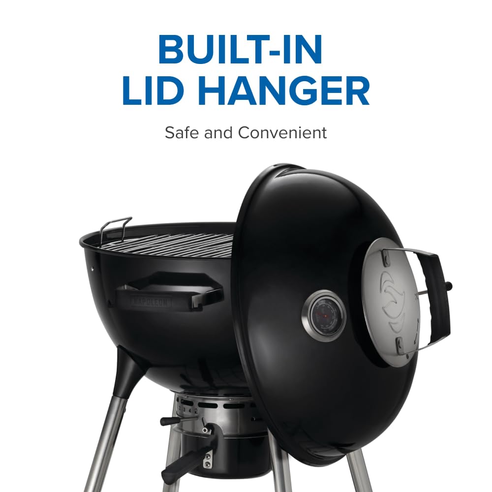 Napoleon Charcoal Kettle Grill | Black | BBQ | Temperature Control |