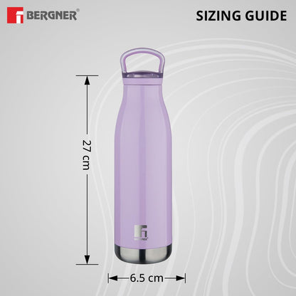 Bergner Walking Thermo Steel Bottle/Flask | 750 ml | Purple |