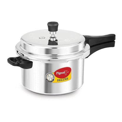 Deluxe Prime Pressure Cooker Outer Lid IB with 4mm Thick Base | Silver |