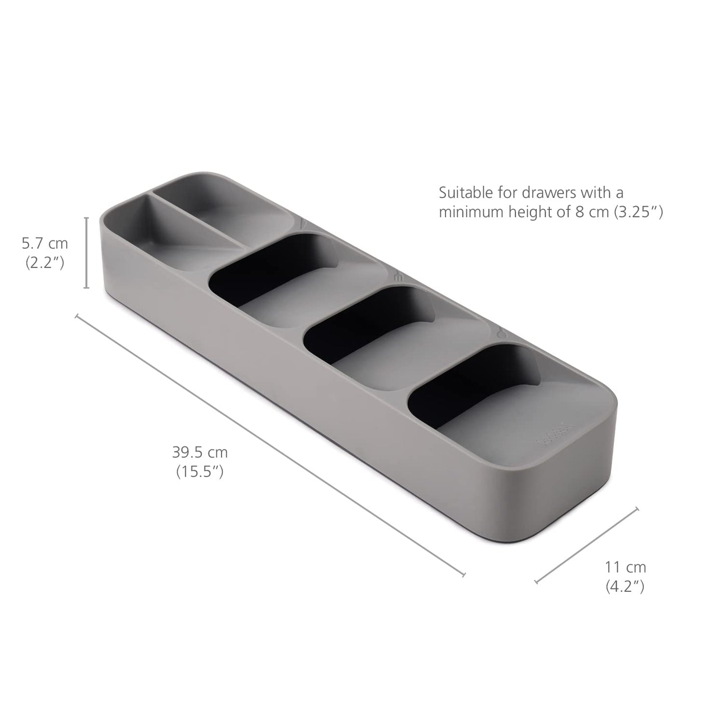 Joseph Joseph Drawer Store Compact Cutlery Organizer | Grey |