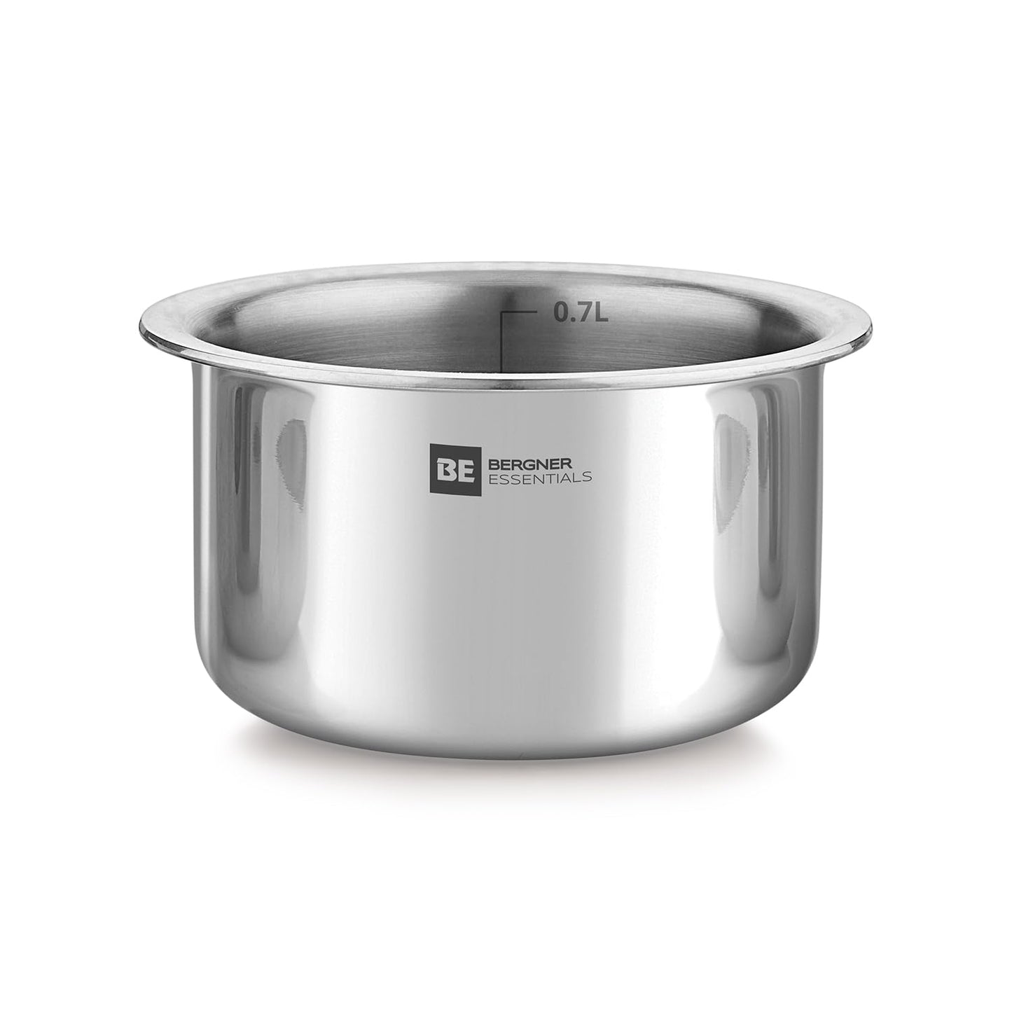 Bergner Essential Tri-Ply Stainless Steel Tope | Easy to Clean | Even Heat Distribution |
