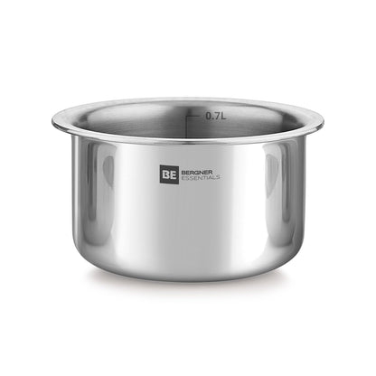Bergner Essential Tri-Ply Stainless Steel Tope | Easy to Clean | Even Heat Distribution |