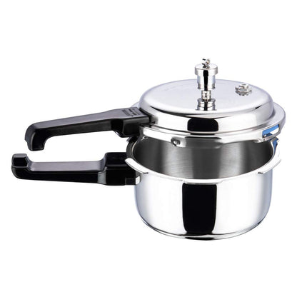 Vinod Platinum Triply Stainless Steel Pressure Cooker  | 7 Litre | Outer Lid |