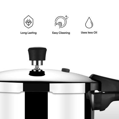 Stahl Xpress Pressure Cooker | 5 Litre | Outer Lid | 5 years Warranty | Long Lasting Performance