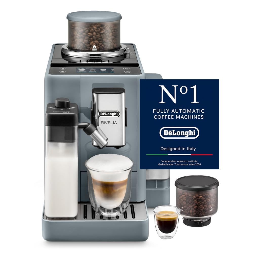 Delonghi Rivelia Coffee Machine | Pebble Grey | Fully Automatic |