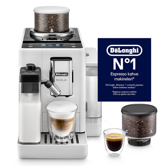 Delonghi Rivelia Coffee Machine | White | Fully Automatic