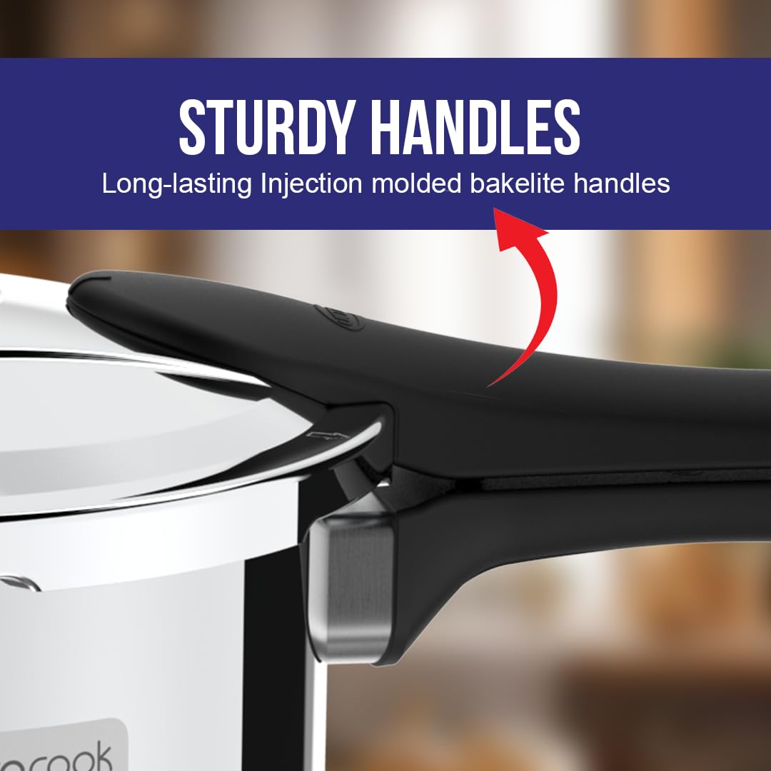 Ultra Durocook Pressure Cooker | 3 Litre | Bakelite Handles | 10 Years Warranty |