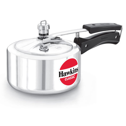 Buy Hawkins Aluminium Classic Pressure Cooker | 2 Litre | Induction Inner Lid | Silver |