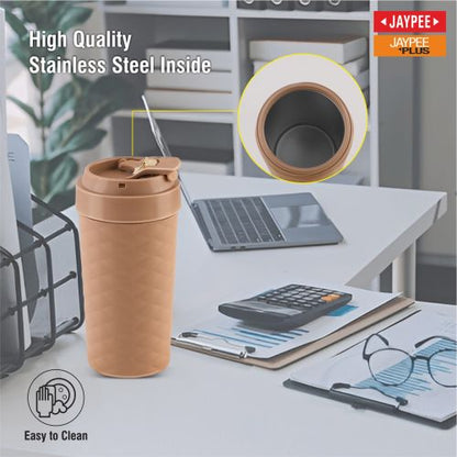 JAYPEE Luxip Sipper Pu Insulated Inner Stainless Steel | 385ml | Brown |