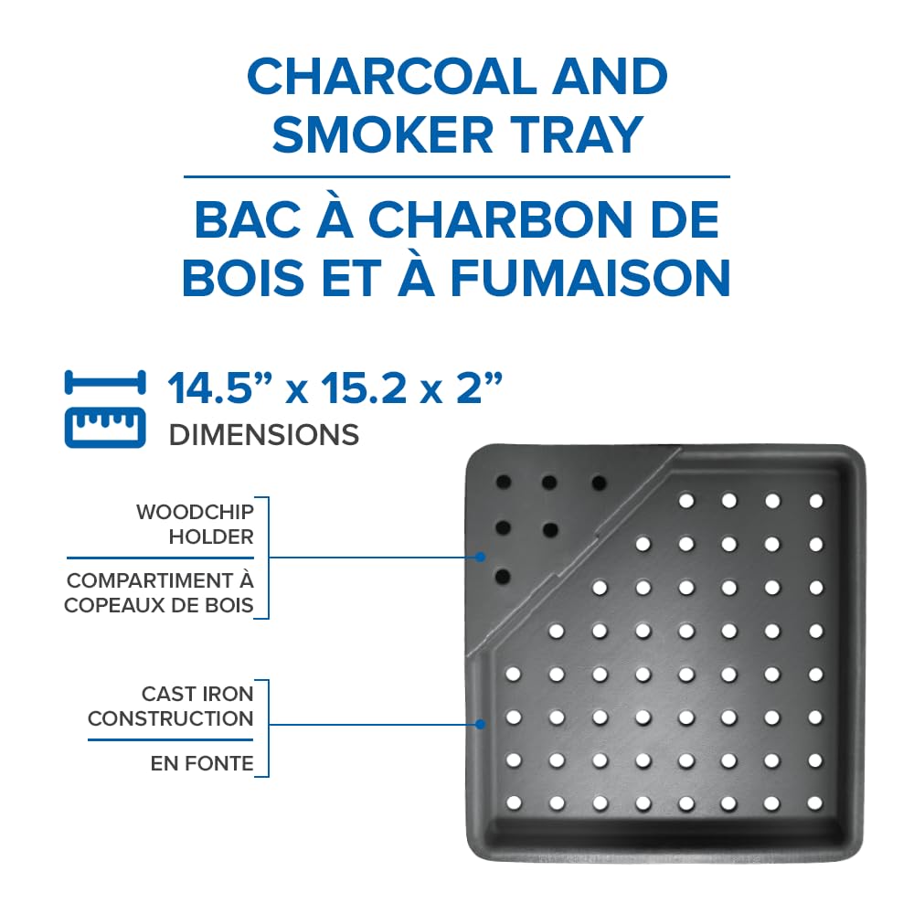 Napoleon Charcoal and Smoker Tray | Cast Iron | Gas Grills |