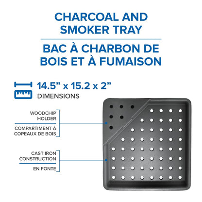 Napoleon Charcoal and Smoker Tray | Cast Iron | Gas Grills |