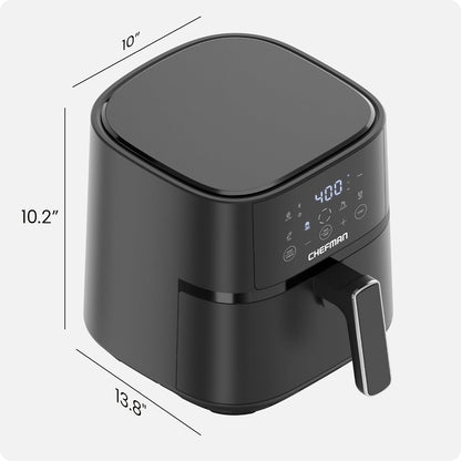 Chefman 4 QT Compact Airfryer | Hi-Fry Technology | Touchscreen Controls | Black |