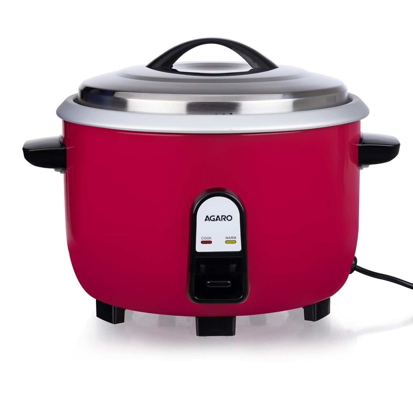 Agaro Regency Electric Rice Cooker | 5L | Aluminium Inner Pot | Red |
