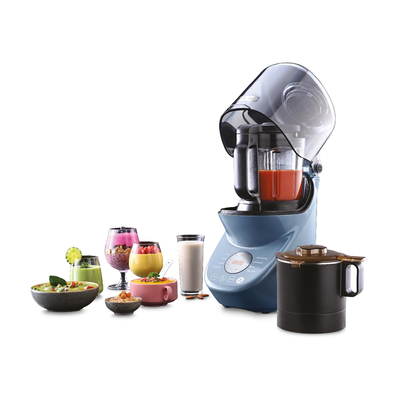 USHA iChef Blender Heater | 1000 W | Quadra Noise Reduction Technology | 6 Preset Menu