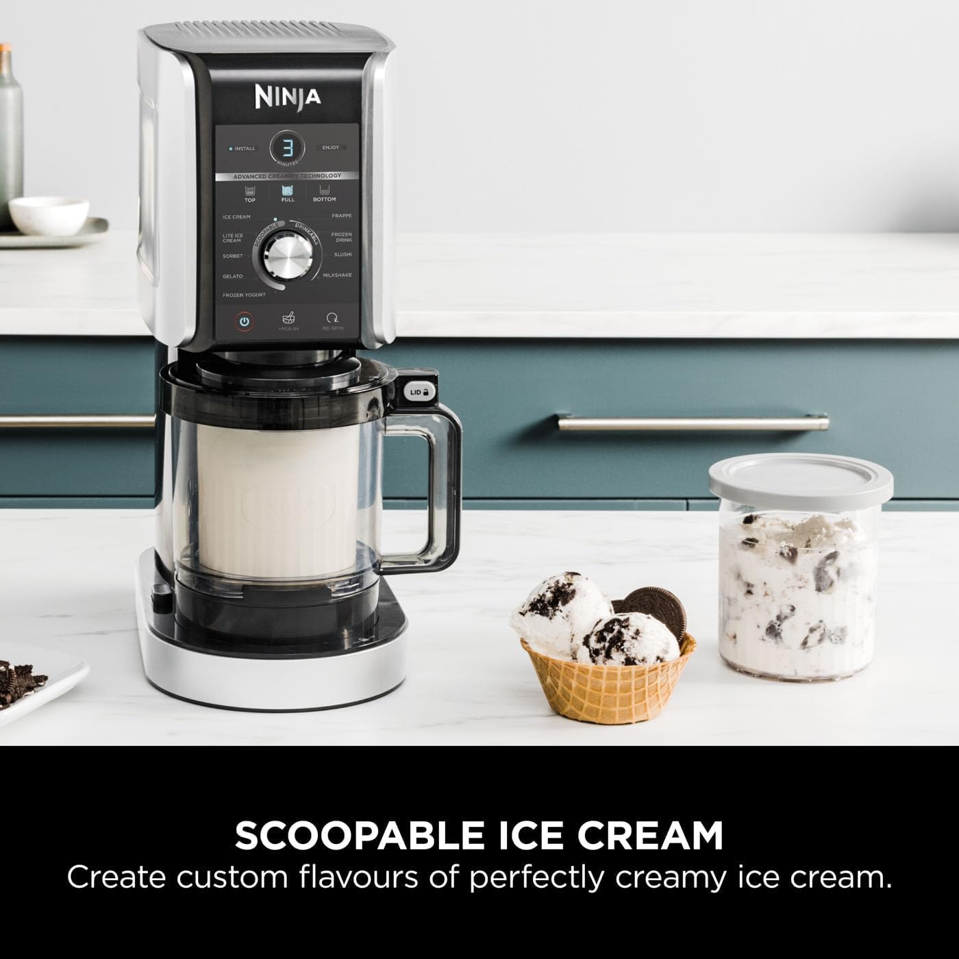 Ninja CREAMi Deluxe Ice Cream & Frozen Dessert Maker | Gelato, Sorbet & Milkshake Machine | 10 Functions |