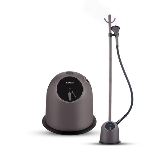 HAVELLS Fyber Garment Steamer | 1600 Watt | 3 Steam Control | Quick Steam Ready | 1.3L Detachable Tank