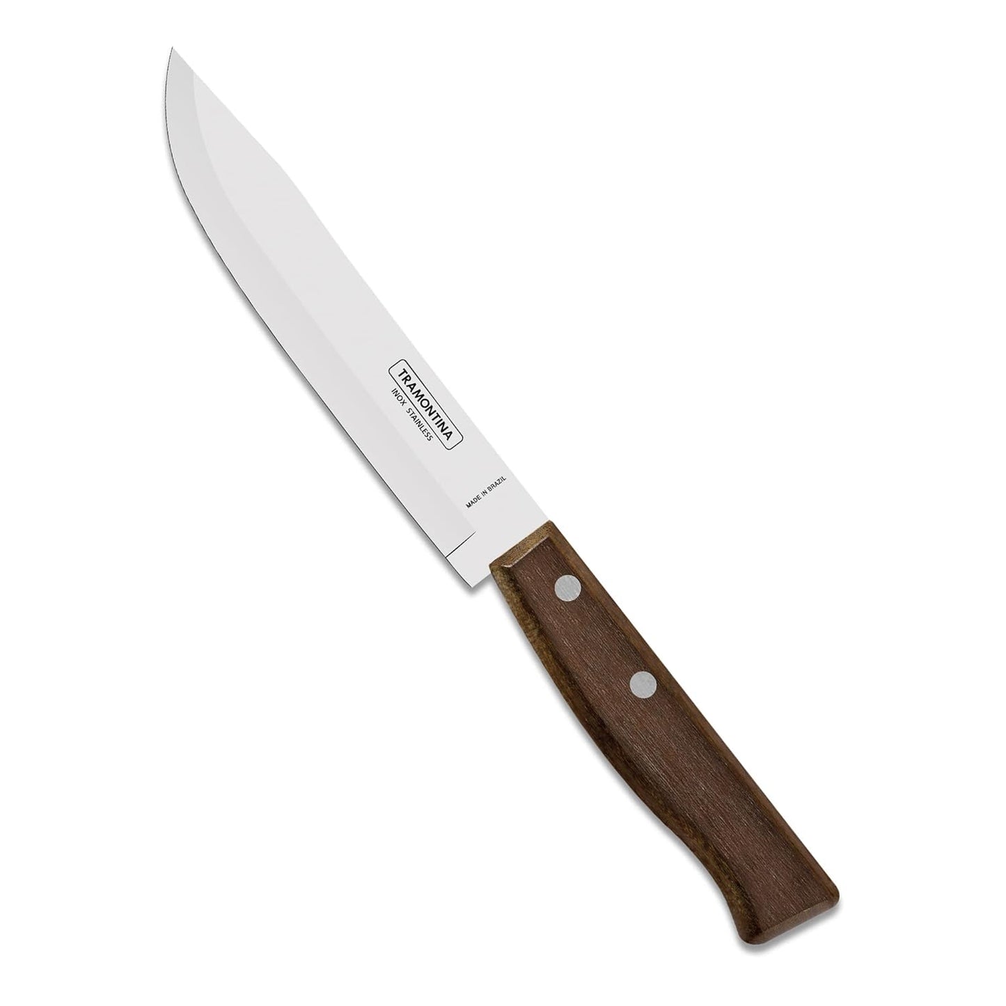 Tramontina Tradicional Multipurpose Kitchen Knife | 15 cm Stainless Steel Blade | Wooden Handle | Heavy-Duty Everyday Kitchen Essential | 5-Year Warranty |