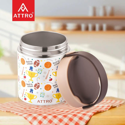 ATTRO Happy Go Vacuum Insulated Stainless Steel Soup Jar | 500ml |