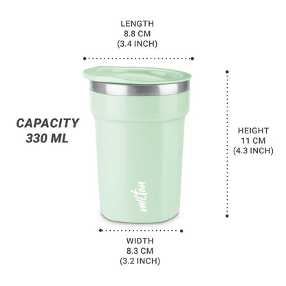 Milton Cool Touch Deccan Coffee Mug | 350ml | Aqua Green |