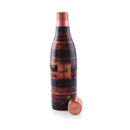 Buy Pipal Sanjivni Copper Water Bottle | Designer Wood | Everyday Use |