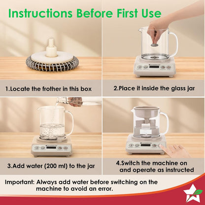 Wonderchef Chai Maker | Fully Automatic | Tea & Cappuccino Maker | 500 ML | 2 Year Warranty | - Infinia Home and Kitchen