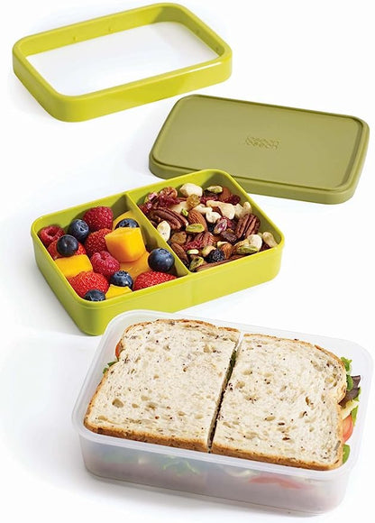 Joseph Joseph 81031 GoEat Compact 2-in-1 Lunch Box, Green