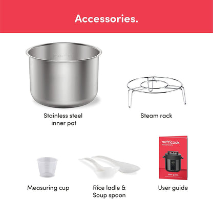 Nutricook | Electric Pressure Cooker | 6Litre | 1000W | 9 In 1 Instant