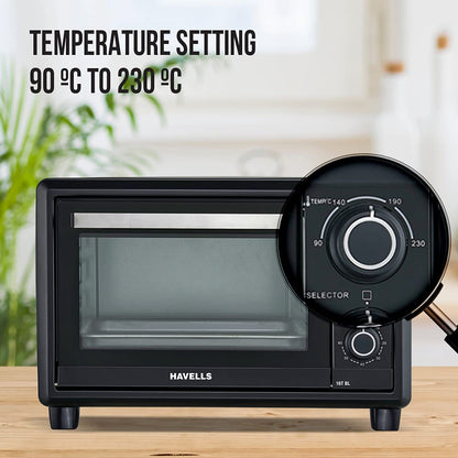 Havells OTG 16 Litre | Toughened Double Glass Door | 60 min timer | 6 Heating Modes |