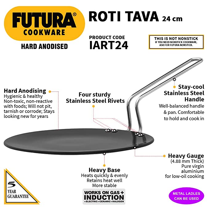 Hawkins Futura Roti Tava,24 cm