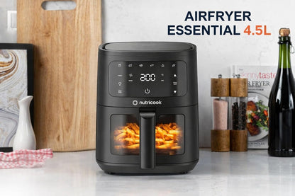 Nutricook Vision AIr Fryer | 4.5 L | 6 Cooking Programs | 1300W | 2 Years Warranty | Black |