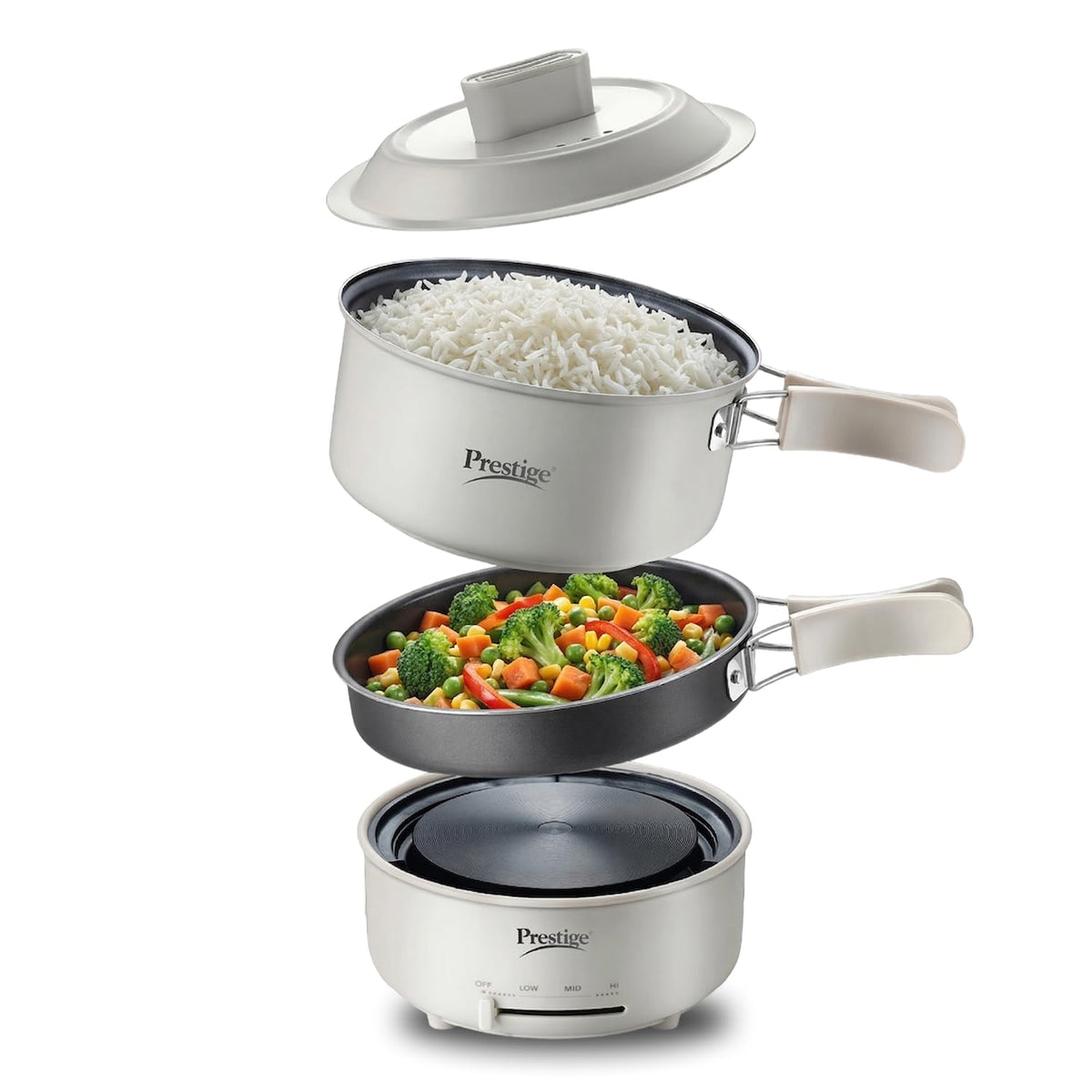 Prestige Electric Omnipot | 1000W | Cool-Touch Foldable Handles | Compact Design |