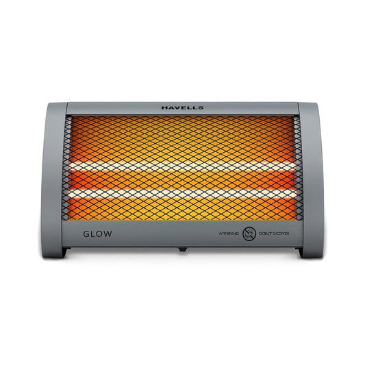 Havells GLOW | Room Heater| Dual Heat | Dual Quartz Heating Rods | Silent Operation |
