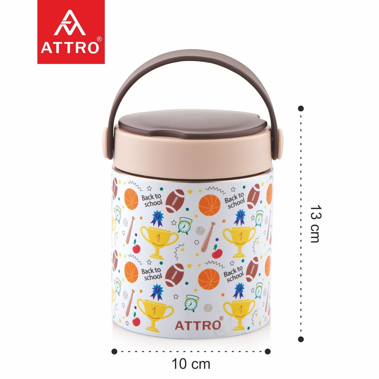 ATTRO Happy Go Vacuum Insulated Stainless Steel Soup Jar | 500ml |