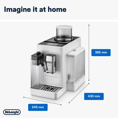 Delonghi Rivelia Coffee Machine | White | Fully Automatic