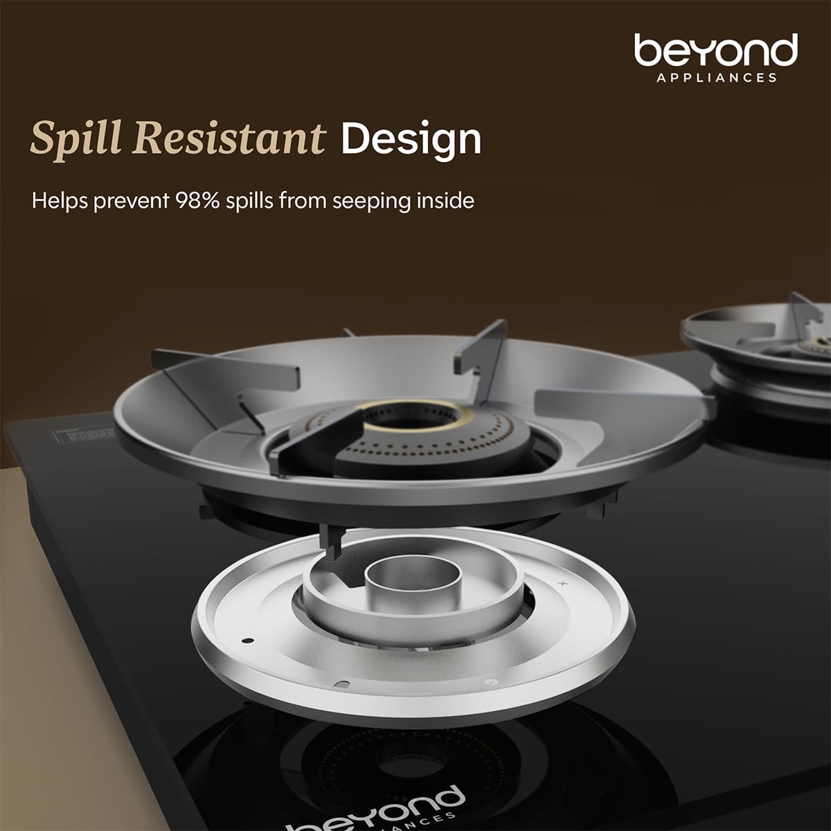 Beyond Appliances Quantum Manual Ignition Gas Saver Stove | 5-Star Energy Rated | LPG & PNG Compatible with 10-Year Warranty |