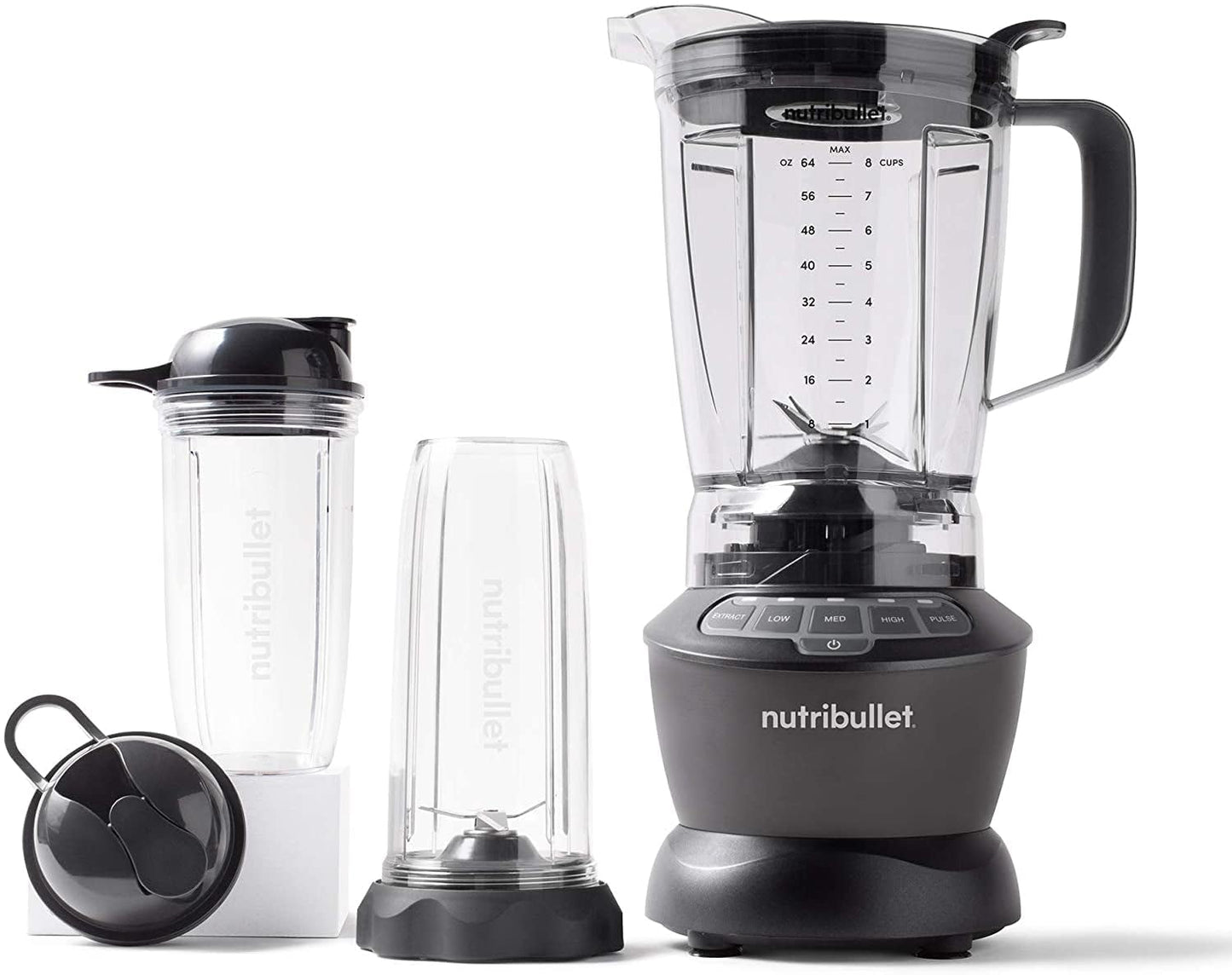 Nutribullet PRO 1200W Combo Blender | Grey | 3 Unbreakable Jars | 1.8L Extra Large Pitcher |