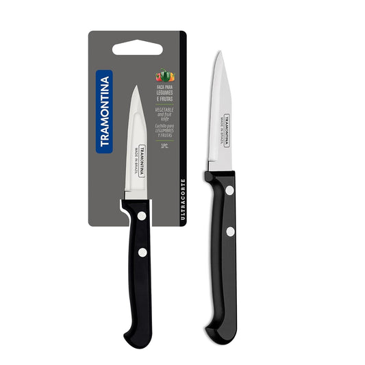 Tramontina Ultracorte Vegetable & Fruit Knife | Stainless Steel Knife | Antimicrobial Handle | Dishwasher Safe | 5-Year Warranty |