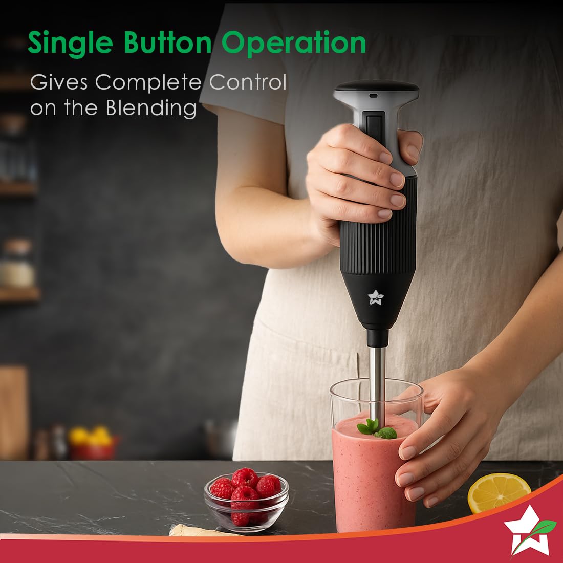 Wonderchef Primary Plus Hand Blender | 250W | 2 Years Warranty | Black | - Infinia Home and Kitchen