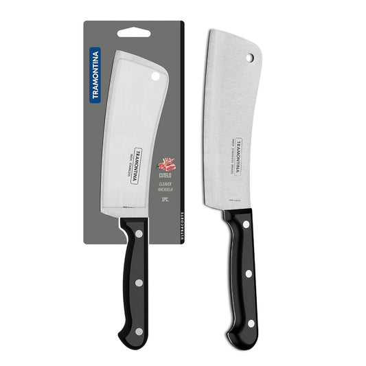 Tramontina Ultracorte Cleaver Knife | 6 Inch Stainless Steel Blade | Heavy-Duty Kitchen Cleaver | Antimicrobial Handle | Dishwasher Safe | 5-Year Warranty |