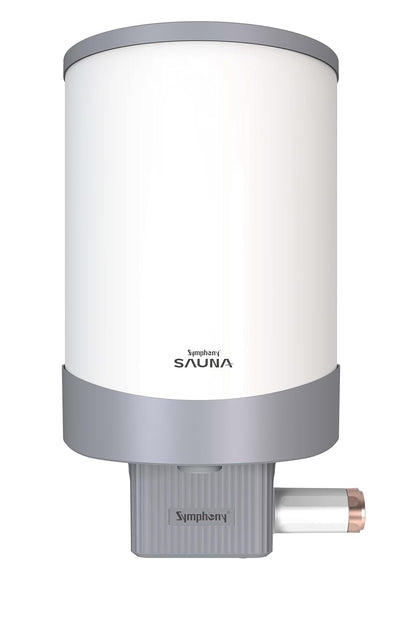 Symphony Sauna Geyser with PUROPOD Filter | White | Hairfall Control Smart Geyser