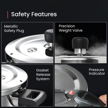 Prestige Triply Svach Pressure Cooker | 5 Litre | ISI Certified | 5 Years Warranty |