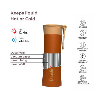 Dubblin Belly Water Bottle 230ml | Double Wall Vacuum Insulated | Stainless Steel Bottle |