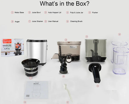 Kuvings AUTO6 | Slow Juice | Silver | Vegetable Juicer