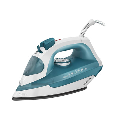 Havells Ventura 2000 Watt Steam Iron  | 220 ml Tank for Longer Ironing | Turquois |