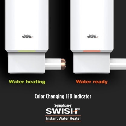 Symphony Swish with Puropod | 5.9 Litre | Instant Water Geyser | 3KW Heating |