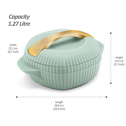 MILTON plastic Oyster 1500 Insulated Casserole | Hot & Cold | Easy to Store |