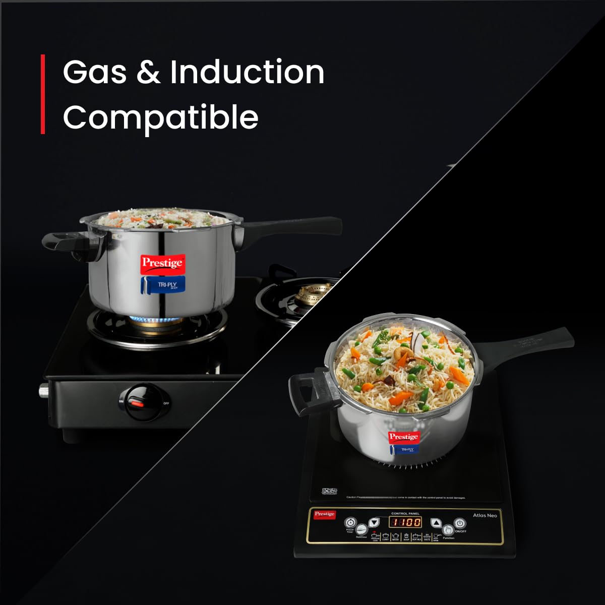 Prestige Triply Svach Pressure Cooker | 5 Litre | ISI Certified | 5 Years Warranty |